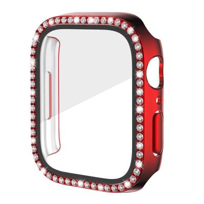 China Watch Parts Diamond iWatch Watch Case Luxury Series 7 PC Watch Cases 41mm and 45mm with Screen Protector for Apple iWatch for sale