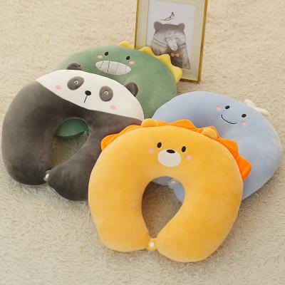 China Home Deco Comfortable Plush U Shaped Pillow With Cartoon Animal Neck Pillow for sale