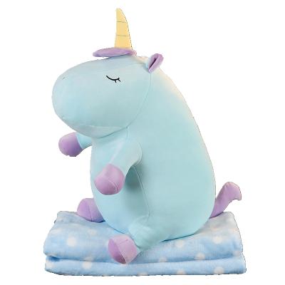 China Lovely unicorn plush doll office doll dreamy nap air conditioning sofa cushion pillow cover doll for sale