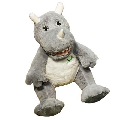 China Sitting Doll Stuffed Toy Large Action Figure Cartoon Cute Animal Zoo Doll Dinosaur Doll Pillow Children's Day Gift for sale