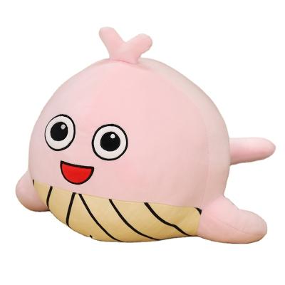 China Eco-friendly Material Cartoon Sea Animal Dolphin Rainbow Narwhal Plush Whale Pillow Doll for sale