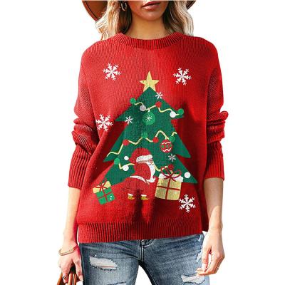 China 2021 Anti-wrinkle promotion unique new design hot sale winter plain christmas sweater women for sale