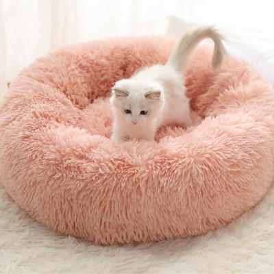 China Warming Skin-Freindly Soft Fluffy And Plump Plush Pet Bed Cat Dog Bed for sale