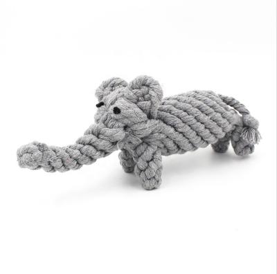 China Custom Dog Shape Chew Toy Cotton Rope Funny Animal Dog Toy Viable Custom Eco-Friendly for sale