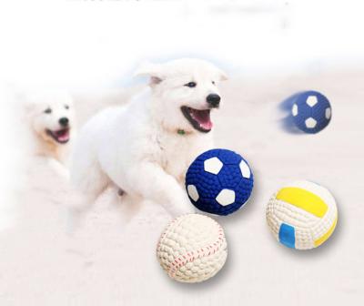 China Viable Custom Voice Volleyball, Football, Tennis, Rugby Latex Chew Toy Interactive Toy for Pet Training Ball for sale