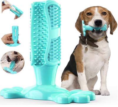 China Viable Dog Toothbrush Stick Dental Care Brushing Teeth Cleaning Dog Chewing Toothbrush for sale