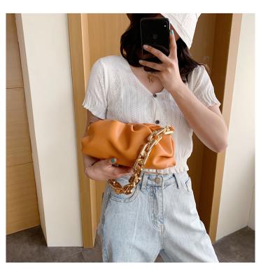 China 2021 Irregular Lady Purses Lady Purses Gold Chains Cloud Stumps Lovely Dumpling New Arrival Water Proof Shape Shoulder Bags Women Handbags for sale