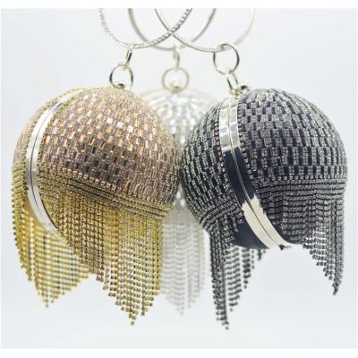 China Fashion Fringe Dinner Bag Women New Diamond Border Dinner Ladies Hand Banquet Bag Ball Rhinestone Evening Clutch Bag for sale