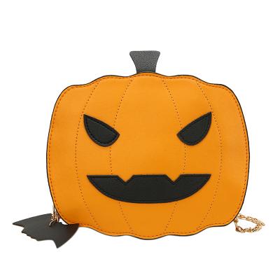 China 2021 Fashion New Arrivals Designer Halloween Pumpkin Pu Leather Handbags Shoulder Cross - Body Bags For Women for sale