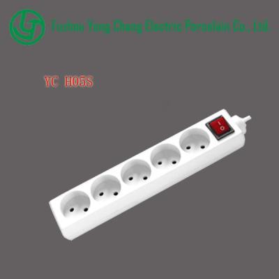 China 3/4/5/6/7/8 Way Electric Socket German Holland Type 5 Outlets Power Board Extension Socket With Switch for sale