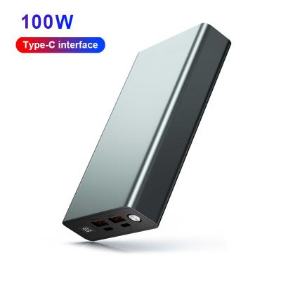 China Fast Support 2021 AC 100W AC Outlet Portable Power Bank Aluminum Laptop Power Bank 20000 Mah Powerbank Lithium Ion for sale