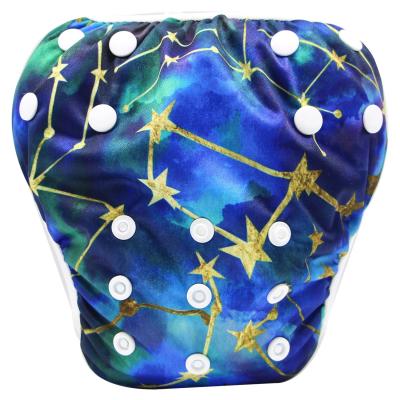 China Reusable Baby Reusable Waterproof Swimsuit Swimming Lessons Summer Printed Swimming Diaper for sale