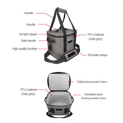 China Waterproof Ice Cooler Box Handbag Camping Picnic Waterproof Thermal Food Keep Carry Lunch Messenger Cooler Bag Cold Cool Hot Fresh for sale