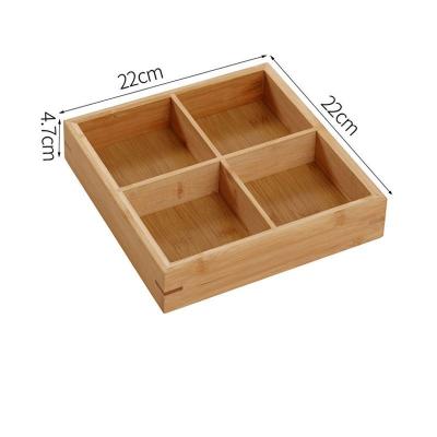 China Single Viable Style Storage Tray Cosmetics Storage Organizer Box with 4 Compartment Dividers for sale