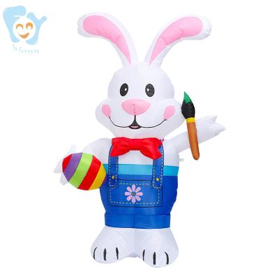 China New Design 1.8m Outdoor Bunny Easter Lawn Inflatable Yard Decoration for sale