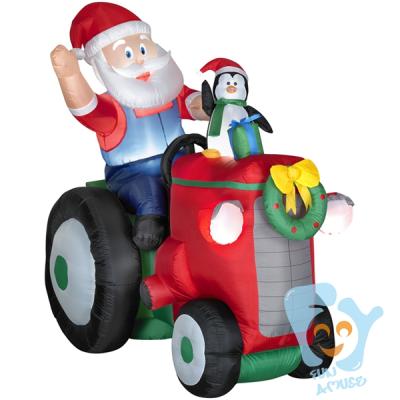 China Polyester HOT SALES Christmas Inflatable Toy With Tractor for sale