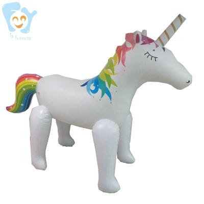 China Can Connect To Hose High Hose 1.6m Beach Yard Inflatable Water Spray Unicorn Toys for sale