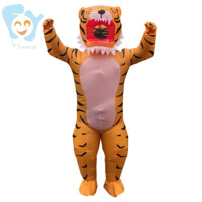 China Funny Adult Funny Halloween Costume Explosion Suit Air Suits Inflatable Tiger Costumes for sale