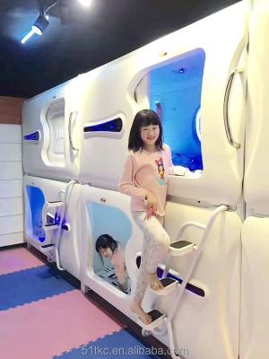 China Hotel bed M-863 prefab container hotel furniture bunk bed design sleeping capsule beds with private space for sale