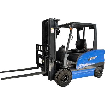 China Building Material Shops Electric forklift 2 tons small 1.5 tons lithium electric stacking truck 3 tons four-wheeled hydraulic loading and unloading truc for sale