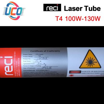 China UCO Reci Hotels Laser Tube T4 100w Length 1400mm Dia.65mm Reci T Series Tube Wooden Box Packing For CO2 Laser Engraving Cutting for sale