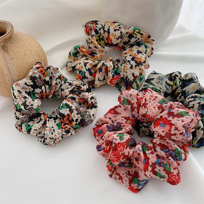 China Custom Printed Tie Hair Scrunchies Wholesale Korean Design Material Friendly Japan Bohemia for sale