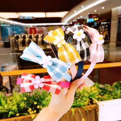 China Small Fruit Bow Cloth Headband Erdong Daisy Headband Batch Mixed Non-slip Color Friendly Material for sale