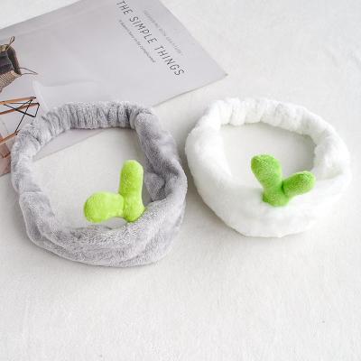 China Material friendly make up head band fashion makeup head band bean sprout headwrap for girl for sale