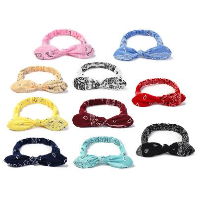 China Material Bow Tie Hair Band Makeup Wash Face Hair Band Rabbit Ear Girl Friendly Material Head Band For Washing for sale