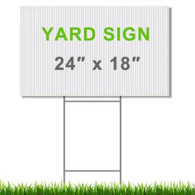 China 24 Inch 18X Reusable Polypropylene Corrugated Plastic Sheet PP Yard Signs for sale