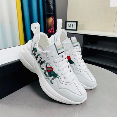 China Fashion Trend Wholesale Men's White Stepping Sneakers, Fashion Lace Up Running Shoes for sale