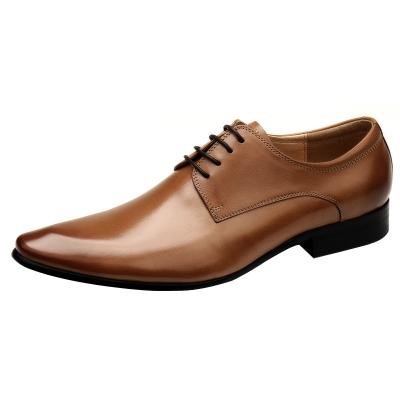 China Trench Men's Wedding Shoes British Black Men's Lace Dress Business Shoes Anti-slippery Leather Shoes for sale