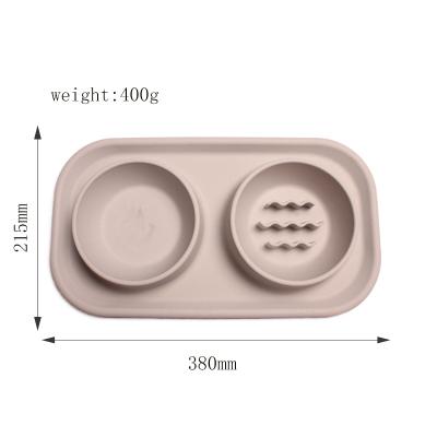 China Stocked Slow Feed Pet Bowl Feeder Slow Eating Plastic Pet Dog Cat Food Bowl for sale