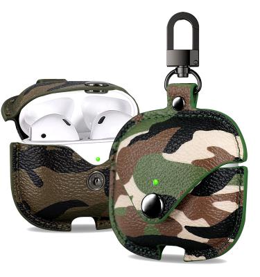 China Wholesale Camouflage Design Case Anti-fall Earphone PU Leather Cover Device For Earphone 1 2 3 pro for sale