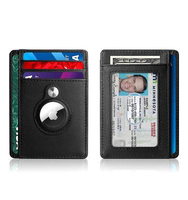 China Shockproof Slim Minimalist Front RFID Blocking Credit Pocket Airtag Wallet With Built-in Case Holder For Airtag for sale