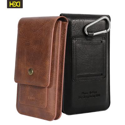 China Hot Selling Fashion HDD Cell Phone Case Pocket Leather Waist Bags Wallet Card Holder Phone Bag for sale