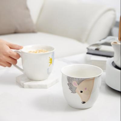 China Fabricantes Nordic Decal canecas de cerâmica de porcelana por atacado Conjunto de presentes de canecas de café de mármore à venda