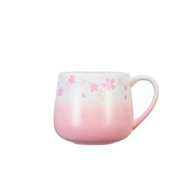 Cina S&K New Spring Summer Flower Ceramic Custom Coffee Mug Tazze con coperchio come regalo per la personalizzazione in vendita