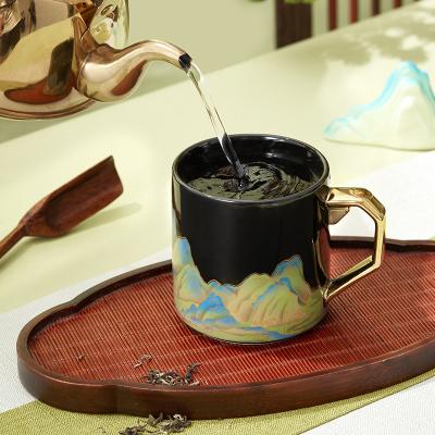 China Hand Painted Modern Style Coffee Mug for Everyday Dishwasher Microwave Safe for sale