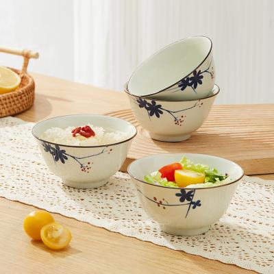 China Personalized Ceramic Gift Bowl Set For 4 Person  Food Safety for sale