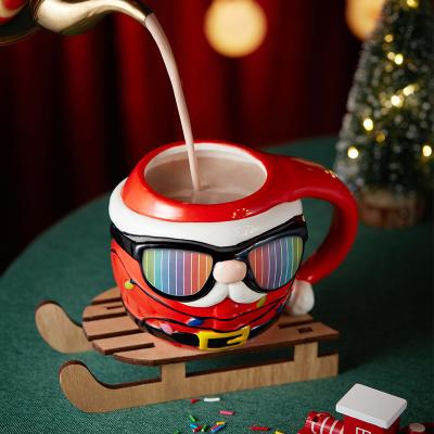 China Support Room Space Selection 3D Ceramic Mug With Ergonomic Handle Christmas Ceramic Mug As Gift for sale