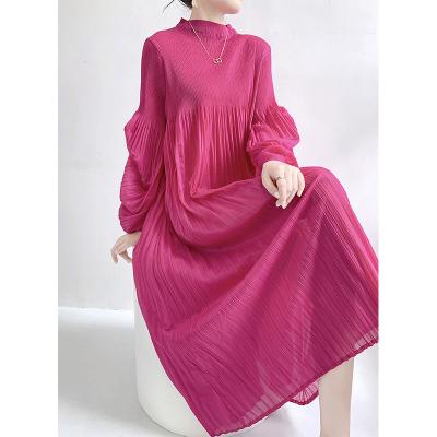 China Anti-static newcomers fashion wholesale elegant women's dresses pleated casual lady's dresses 2023 skirts for sale