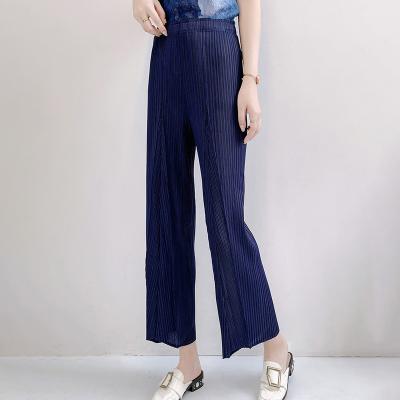 China High quality QUICK DRY summer women's pants fashion pleated wide lege pants casual women's pants and trousers for sale