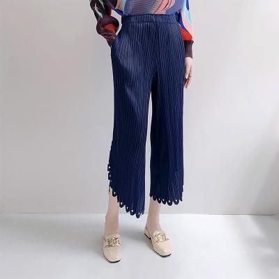 China QUICK DRY high quality wholesale fashionable pleats spring and bottoms female summer women's bell news pants for sale