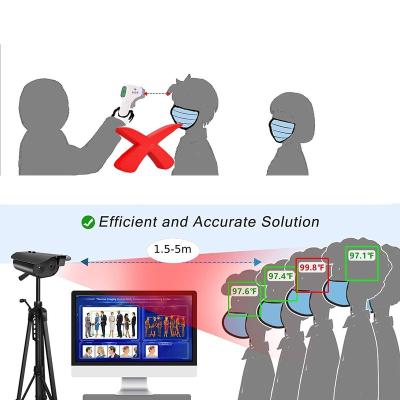 China Temperature Measurement AI Imagimg Camera Thermometer Sensor Face Recognition Body Temperature Thermal Scanner with Dual CCTV Thermal Imager for sale