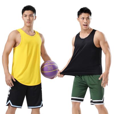 China Breathable Mens Beach Top Basketball Tank Tops Mesh Gym Fitness Shirts For Men for sale