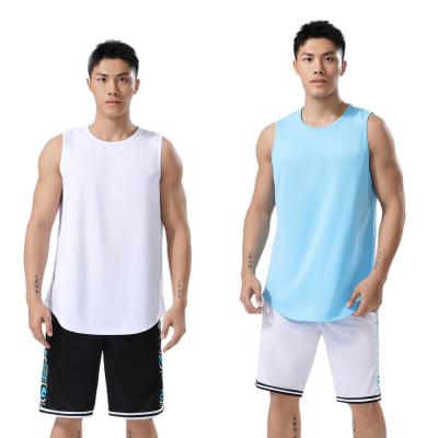 China Breathable Man Tank Tops Basketball Tank Tops Mesh Gym Bodybuilding Training Fitness Sports Shirts For Men for sale