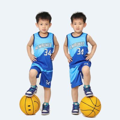 China Antibacterial Kid Basketball Tank Top Sets, Boy Girls Quick Dry Basketball Shirt, Kid Sports Kit + Shorts Student Training Suit Uniform for sale