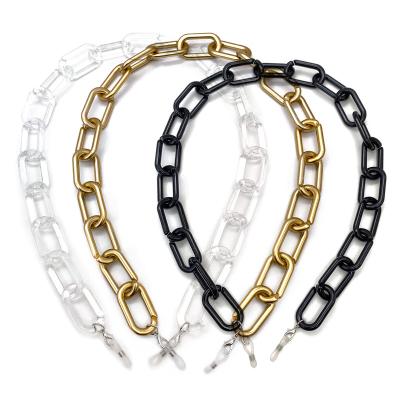 China Fashoin Wholesale Custom Acrylic Color Glass Arming Rope Face-Mask Skid Chain for sale