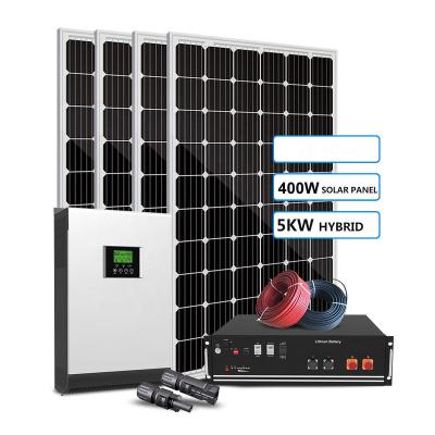 China Long Lifespan 10kw 20kw 30kw 40kw solar roof hybrid solar system 10kw 20kw 30kw solar power system for sale